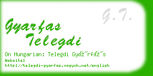 gyarfas telegdi business card